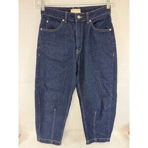 Free People We The Free Backstage Relaxed Cropped Jeans feature a dark wash deni